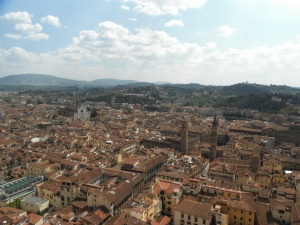 View of Florence from the top of the Cathedral.